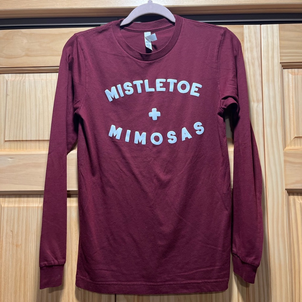 NWOT Mistletoe and Mimosas shirt